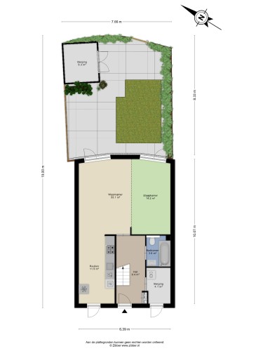 Plattegrond niet in brochure