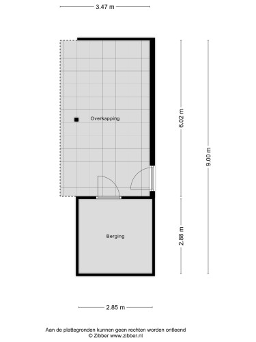 Plattegrond niet in brochure
