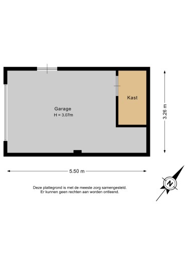 Plattegrond niet in brochure