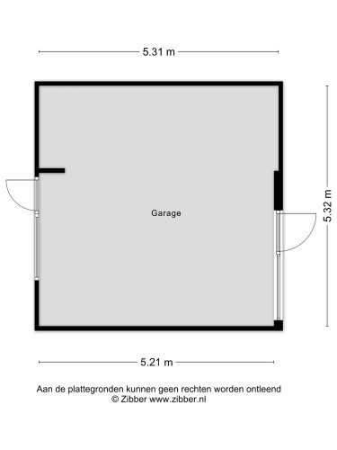 Plattegrond niet in brochure