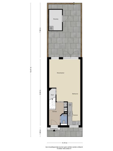 Plattegrond niet in brochure