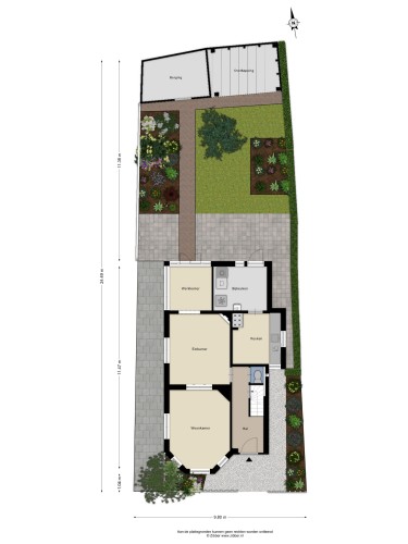 Plattegrond niet in brochure