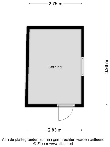 Plattegrond niet in brochure