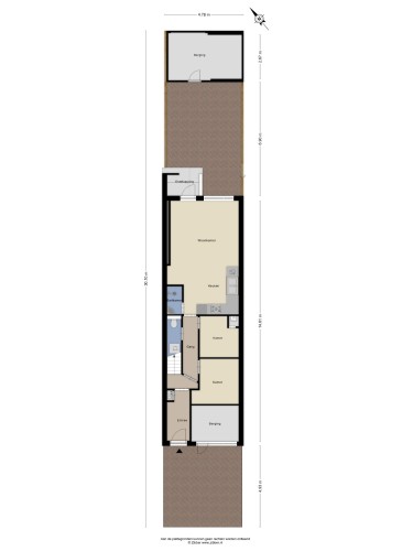 Plattegrond niet in brochure