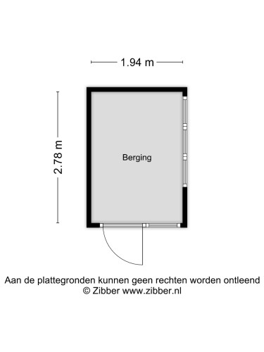 Plattegrond niet in brochure
