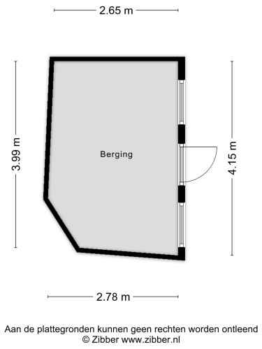 Plattegrond niet in brochure