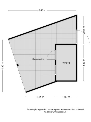 Plattegrond niet in brochure