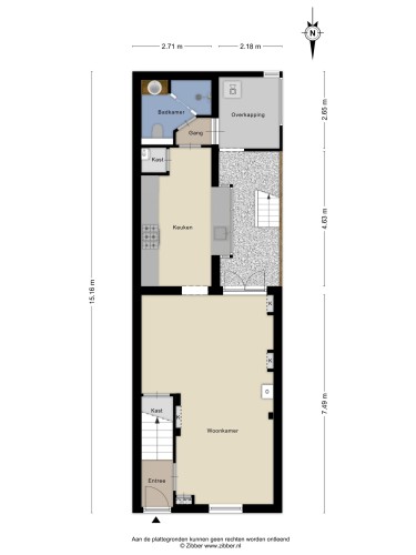 Plattegrond niet in brochure