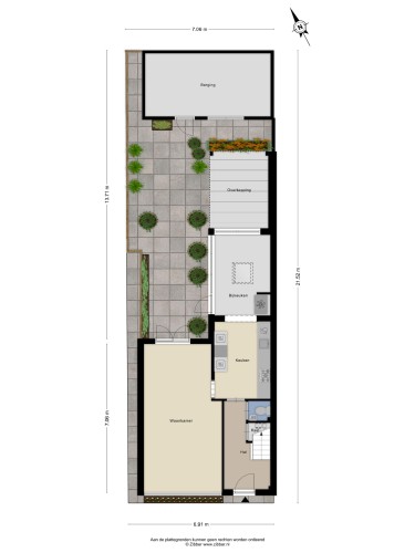 Plattegrond niet in brochure