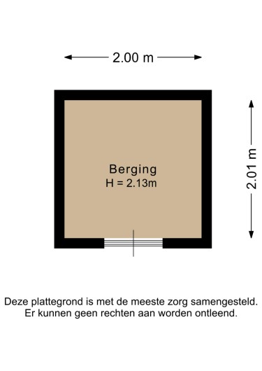 Plattegrond niet in brochure