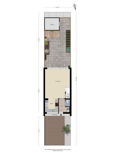Plattegrond niet in brochure