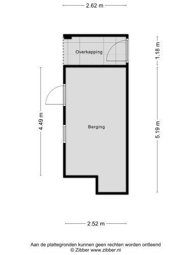 Plattegrond niet in brochure