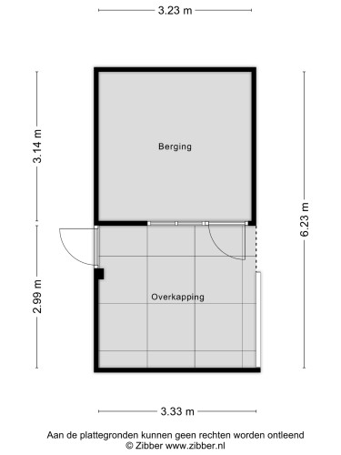 Plattegrond niet in brochure