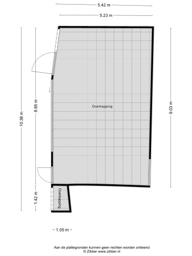 Plattegrond niet in brochure