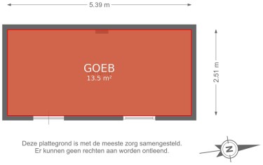 Plattegrond niet in brochure