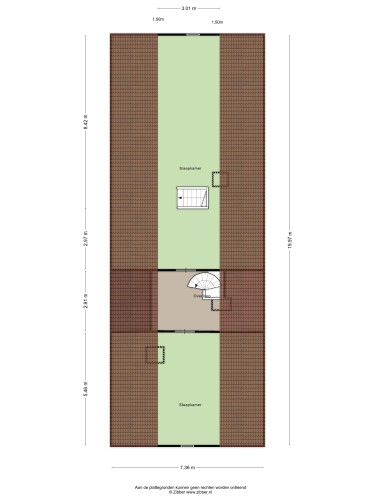 Plattegrond BED & BREAKFAST eerste verdieping