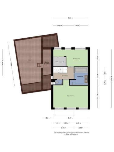Plattegrond niet in brochure