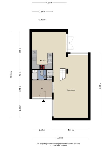 Plattegrond niet in brochure