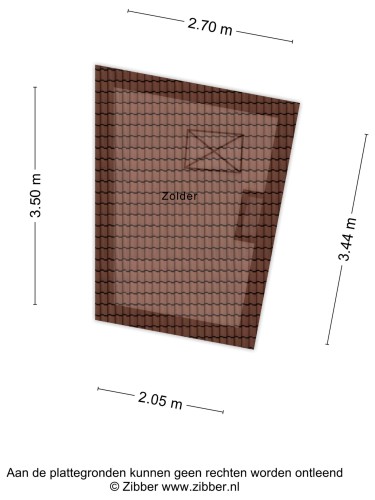Plattegrond niet in brochure