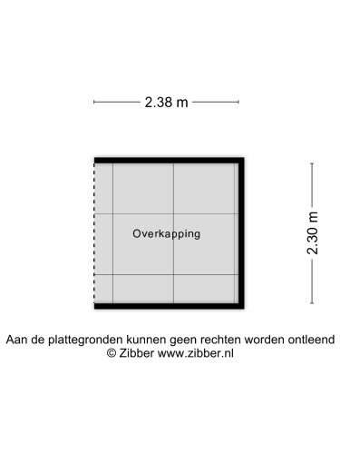Plattegrond niet in brochure