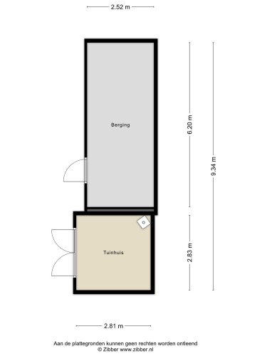 Plattegrond niet in brochure