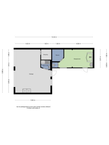 Plattegrond niet in brochure