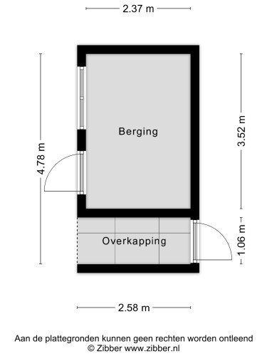 Plattegrond niet in brochure