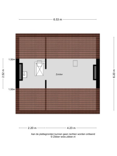 Plattegrond niet in brochure