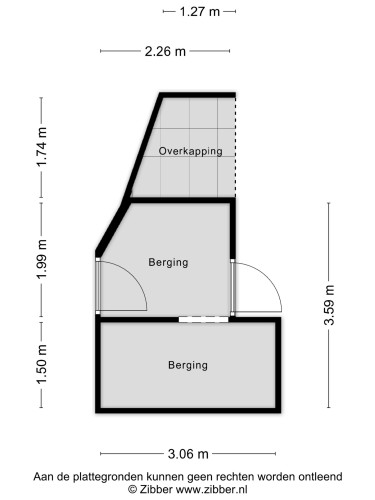 Plattegrond niet in brochure