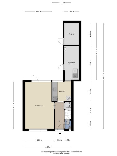 Plattegrond niet in brochure