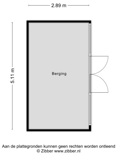 Plattegrond niet in brochure