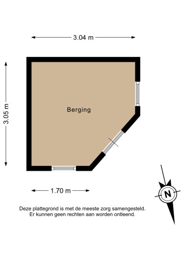 Plattegrond niet in brochure