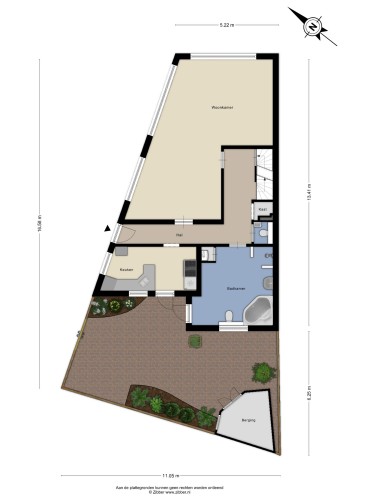 Plattegrond niet in brochure