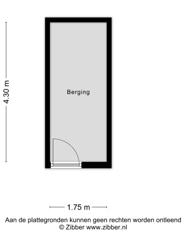 Plattegrond niet in brochure