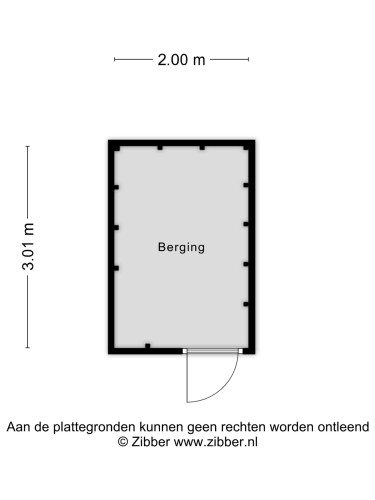 Plattegrond niet in brochure