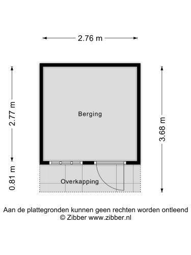 Plattegrond niet in brochure