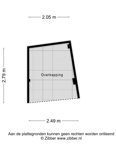 Plattegrond niet in brochure