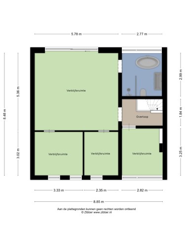 Plattegrond niet in brochure