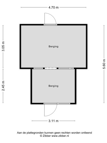 Plattegrond niet in brochure