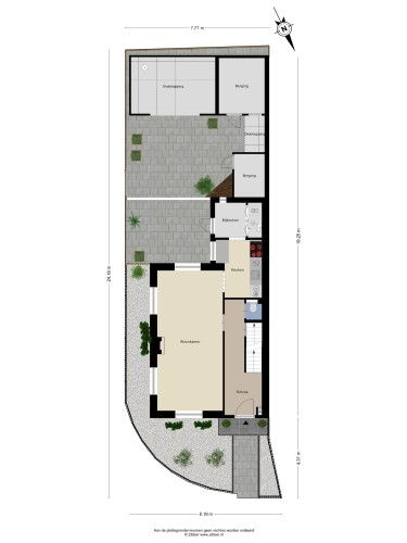 Plattegrond niet in brochure