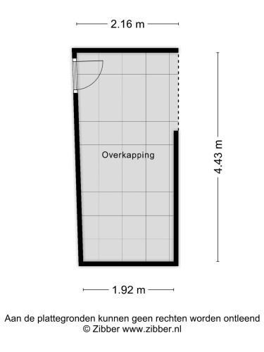 Plattegrond niet in brochure