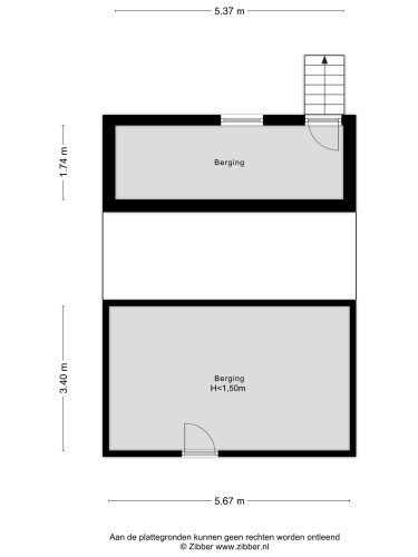 Plattegrond niet in brochure