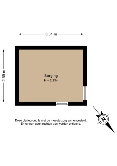 Plattegrond niet in brochure