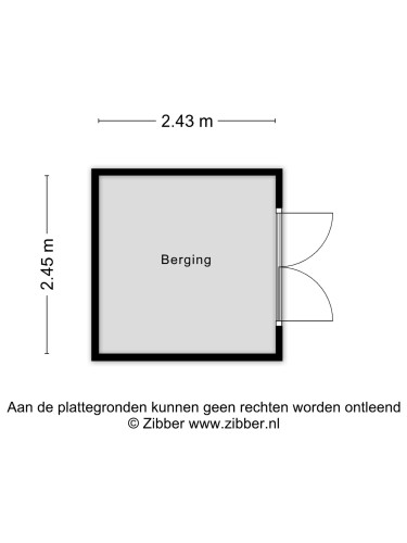 Plattegrond niet in brochure