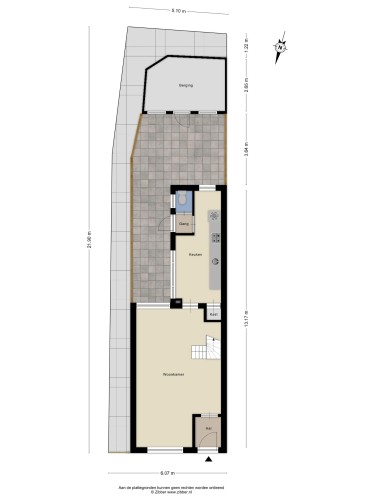 Plattegrond niet in brochure
