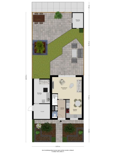 Plattegrond niet in brochure