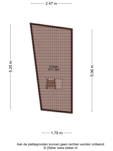 Plattegrond niet in brochure