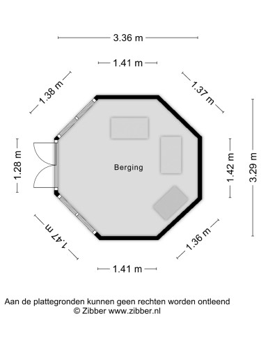 Plattegrond niet in brochure