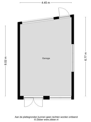 Plattegrond niet in brochure