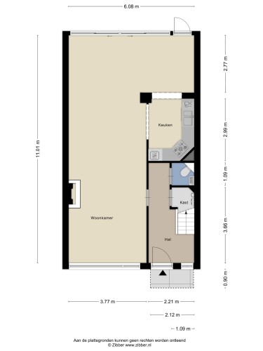 Plattegrond niet in brochure